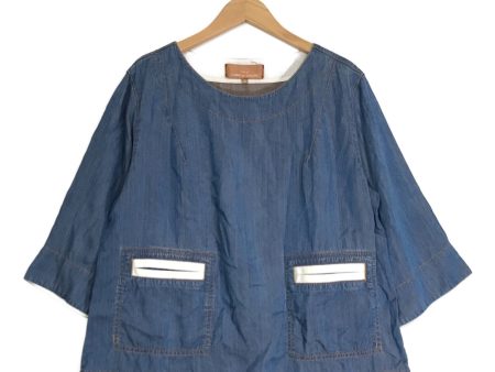 [Pre-owned] tricot COMME des GARCONS Dungaree pocket design 3 4 length sleeve top TA-B012 Fashion