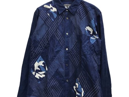 [Pre-owned] COMME des GARCONS HOMME DEUX Indigo-dyed patchwork shirt DE-B054 AD2019 Online Sale