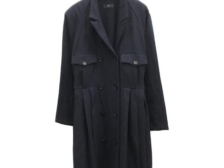 [Pre-owned] Y s Wool Pleated Double Coat YL-D07-117 Cheap