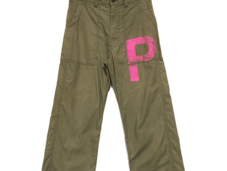 [Pre-owned] JUNYA WATANABE COMME des GARCONS MAN PINK P Logo Baker Pants UI-P020 Supply