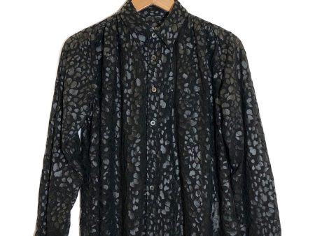 [Pre-owned] BLACK COMME des GARCONS Leopard Print Gathered Shirt 1G-B010 Online