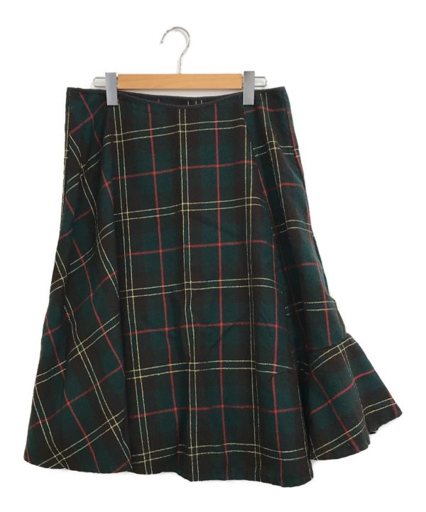 [Pre-owned] COMME des GARCONS [OLD] Shrunken Wool Lamé Check Skirt GS-04020M Hot on Sale