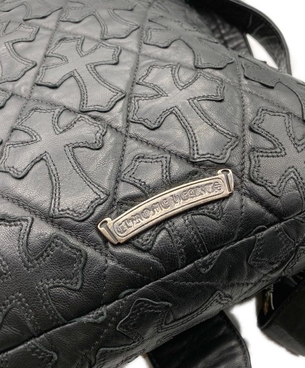 [Pre-owned] CHROME HEARTS G-Bender Cemetery Cross Patch Leather Bag Sale