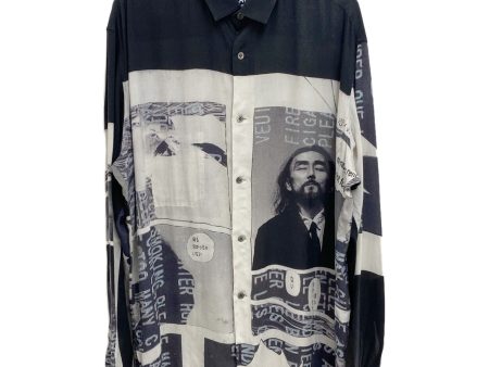 [Pre-owned] Black Scandal Yohji Yamamoto Side Buttons Shirt HV-B49-214-1-3 For Discount