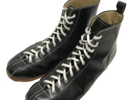 [Pre-owned] COMME des GARCONS HOMME HOMME Bowling Shoes Leather Boots Wood Sole For Discount