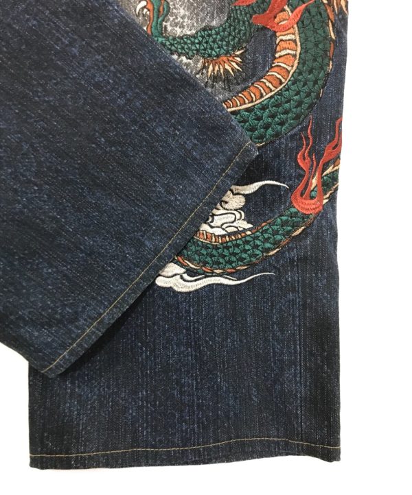 [Pre-owned] KARAKURI-DAMASHII embroidered denim pants 213212 Discount