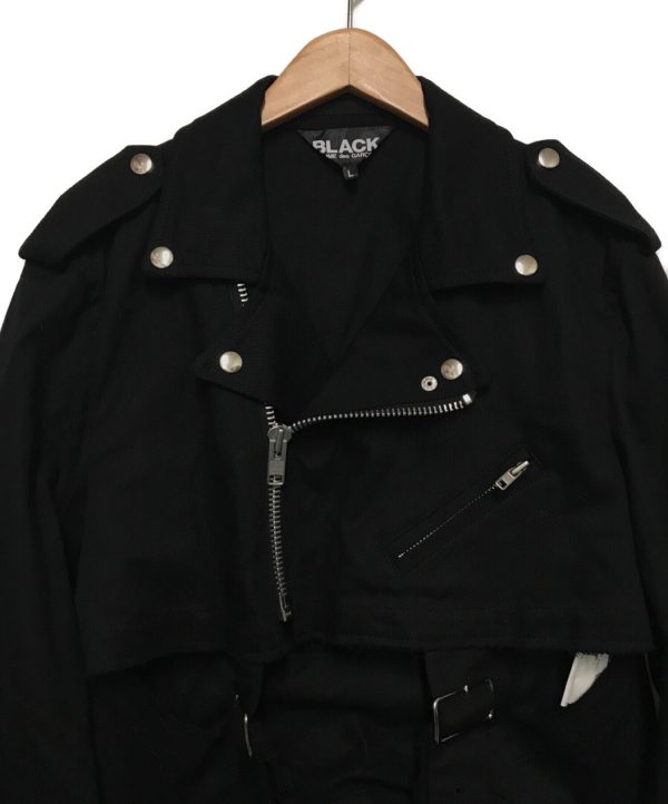 [Pre-owned] BLACK COMME des GARCONS CUT BODY BELT RIDERS JACKET 1G-J027 on Sale