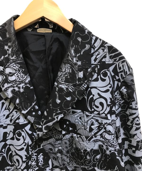 [Pre-owned] BLACK COMME des GARCONS Peaked lapel all-over print 3B jacket 1D-J033 Online