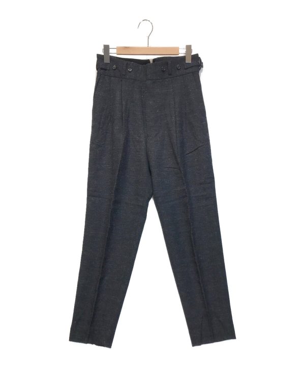 [Pre-owned] UNDERCOVER Mixed Wool High Waist 2-Tuck Slacks UCT4501-2 on Sale