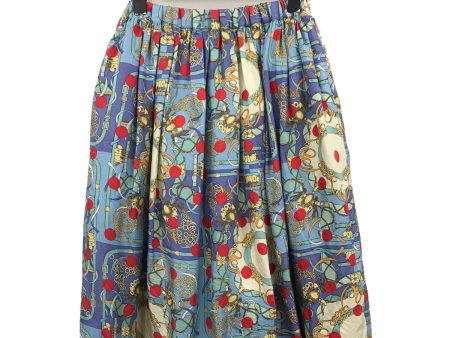 [Pre-owned] COMME DES GARCONS COMME DES GARCONS Scarf pattern silk skirt RT-S009 Discount