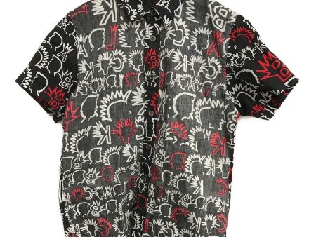 [Pre-owned] BLACK COMME des GARCONS S S shirt with all-over pattern 1Q-B011 Online Hot Sale