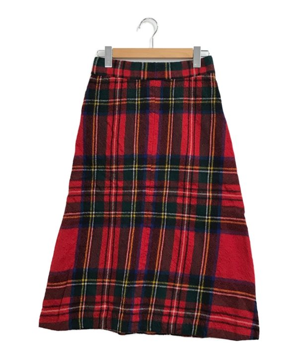 [Pre-owned] COMME des GARCONS Shrunken Wool Tartan Check Skirt GS-04010S Cheap