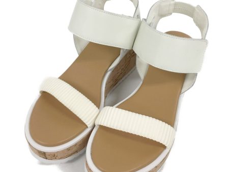 [Pre-owned] PLEATS PLEASE PLEATS WEDGE SANDALS   Pleated Edge Sandals   Velcro Sandal Supply