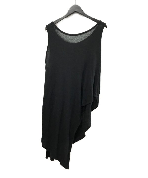 [Pre-owned] Y s Cotton Linen Blend Asymmetrical Knit Dress YB-T26-362 Supply