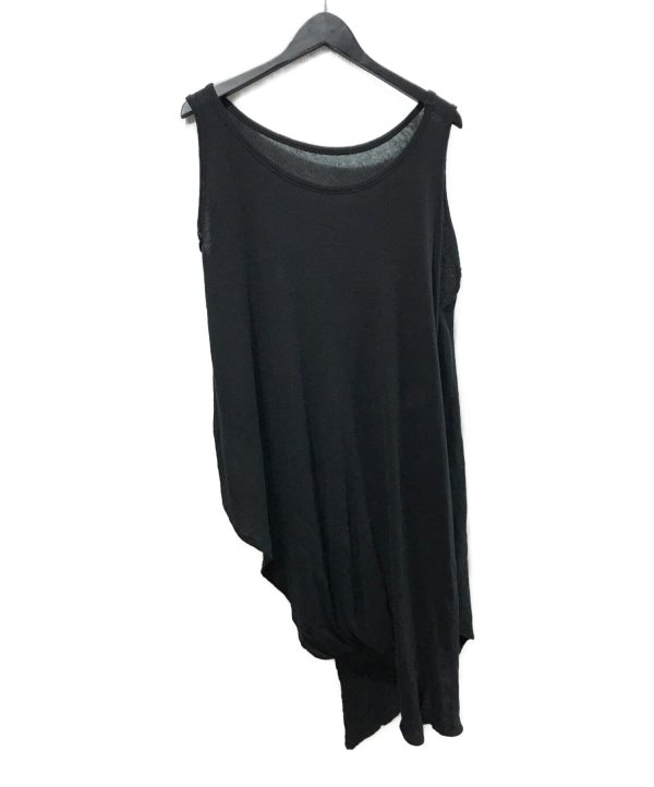 [Pre-owned] Y s Cotton Linen Blend Asymmetrical Knit Dress YB-T26-362 Supply