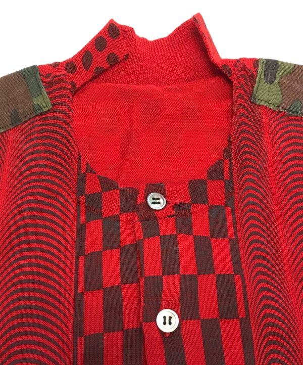 [Pre-owned] COMME des GARCONS Geometric Pattern Camo Patch Cardigan GN100050 Online Hot Sale