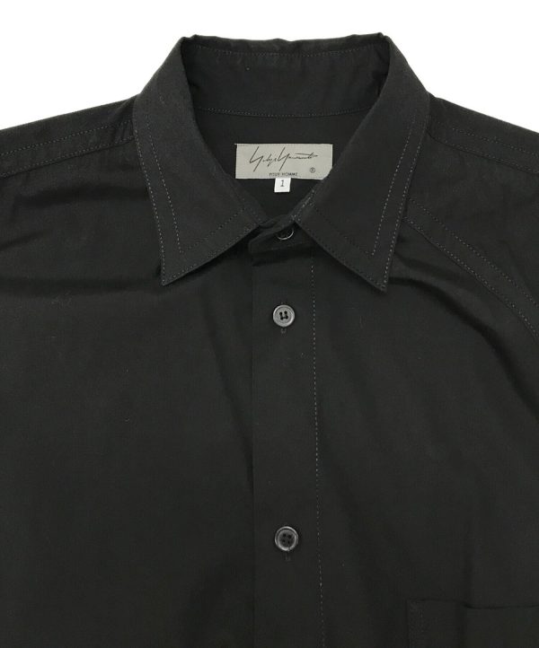 [Pre-owned] Yohji Yamamoto POUR HOMME 19AW Broad Cloth Blouse HN-B04-001 on Sale