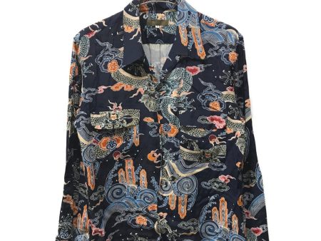 [Pre-owned] Y S for men 02AW rayon shirt with dragon cloud pattern Fashion