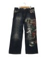 [Pre-owned] KARAKURI-DAMASHII embroidered denim pants 213212 Discount