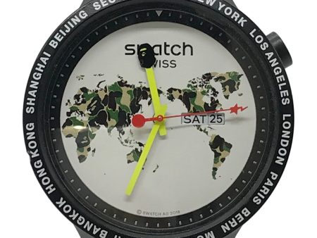 [Pre-owned] SWATCH×A BATHING APE BIG BOLD BAPE The World SO27Z700 Online