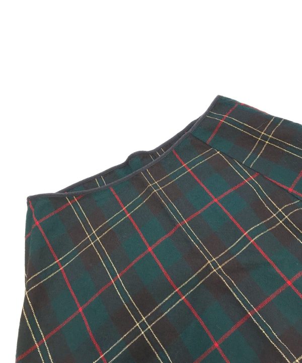 [Pre-owned] COMME des GARCONS [OLD] Shrunken Wool Lamé Check Skirt GS-04020M Hot on Sale