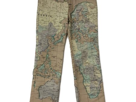 [Pre-owned] PLEATS PLEASE World Map-Print Pants PP82-ZF852 Hot on Sale