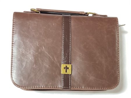 BROWN W CROSS LG BIBLE COVER-1422 Hot on Sale