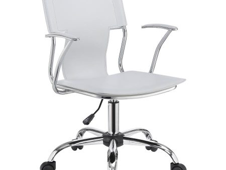 Himari Adjustable Height Office Chair White and Chrome Fashion