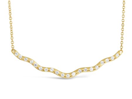 Demi Wave Diamond Bar Necklace Sale