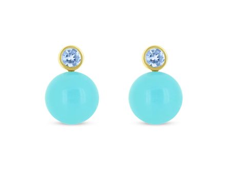 Bubble Drop Turquoise Studs Online