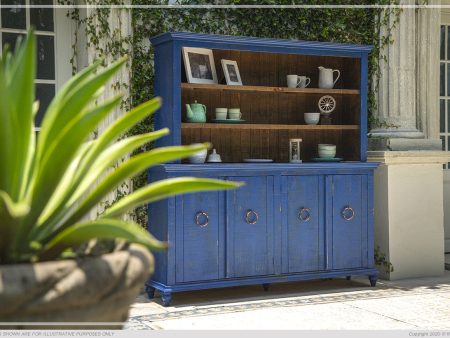 9901 Capri Blue Server Hutch Set For Sale