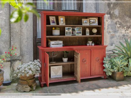 9901 Capri Red Server Hutch Set Cheap