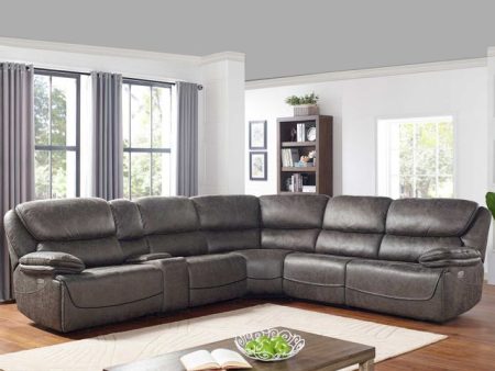 Plaza 6PC Sectional W 3 Power Recliners Hot on Sale