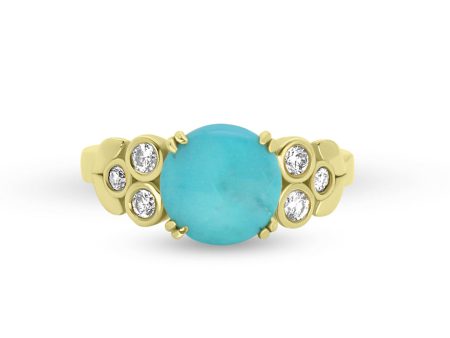 Claire Turquoise Leaf Ring Sale