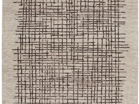 Maddox Beige Brown Designer 8 x 10 Rug For Discount