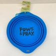 PAWS & PRAY BLUE COLLAPS BOWL-6277 Online Sale