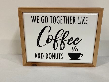 WOOD FRM ENAMEL COFFEE SIGNS-5210 Online Hot Sale