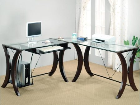 Robinson Glass L Desk on Sale