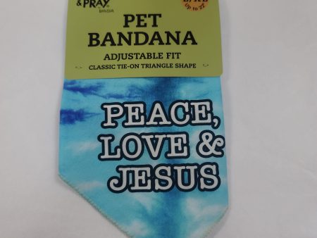 PEACE LOVE JESUS BANDANA LG XL-5019 Hot on Sale