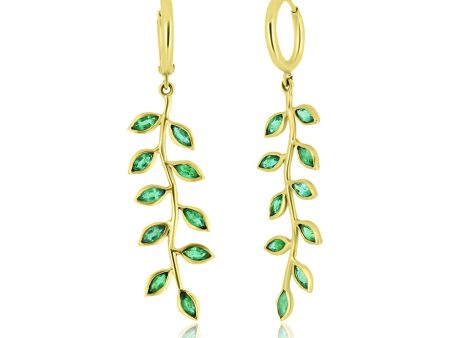 Emerald Olive Branch Danglers Sale