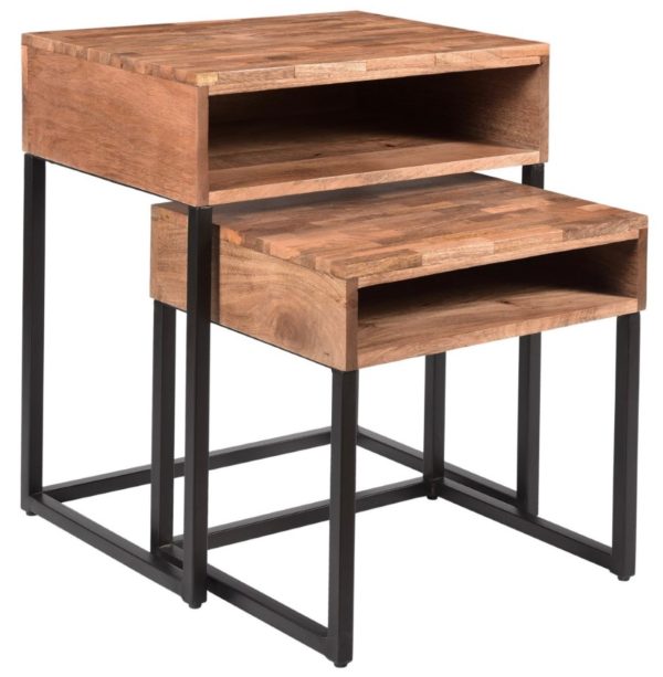 Natural Wood Nesting Tables *FLASH SALE Discount