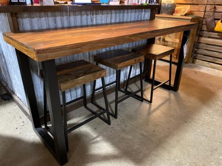 Console bar with 3 stools Cheap