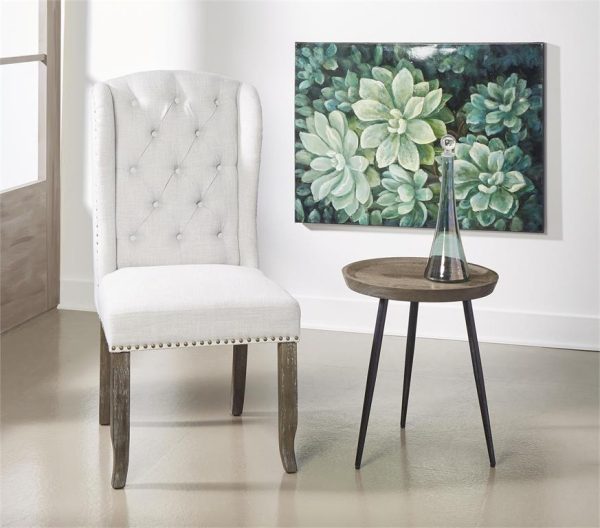 Redding Grey Solid Wood Accent Table on Sale