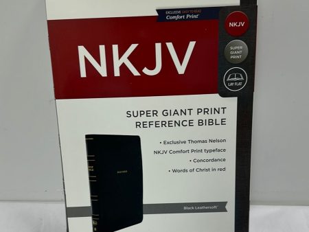 NKJV SUPER GIANT PRINT REF BIBLE BLACK-8072 Hot on Sale