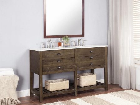 Cayhill 57  Double Sink Reclaimed Wood Vanity *Arriving Late September* Online