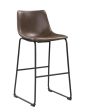 Industrial Set of 2 Bar Height Stools For Sale