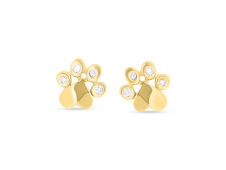 Paw Heart Diamond Studs Online Hot Sale