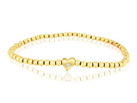 Diamond@Heart Bead Bracelet Online Sale