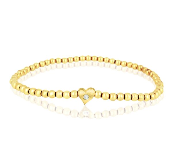 Diamond@Heart Bead Bracelet Online Sale