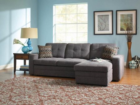 Riley Sofa Sleeper W  Storage Chaise For Sale